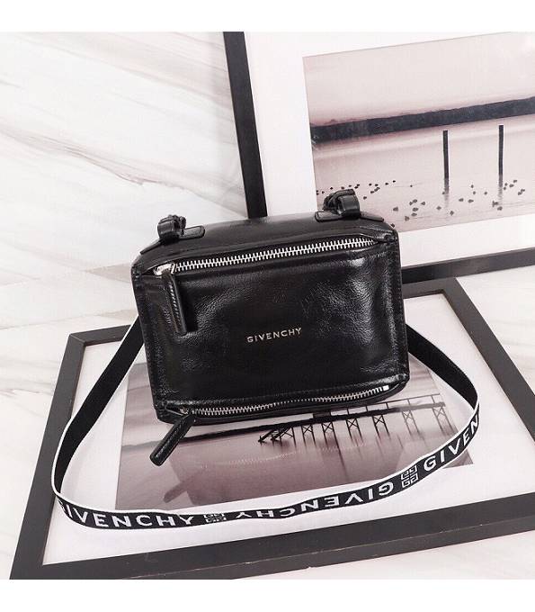 Givenchy Pandora Black Original Oil Wax Calfskin Leather 23cm Mini Handle Shoulder Bag