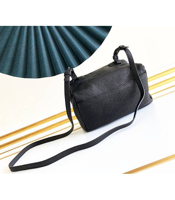 Givenchy Pandora Black Original Palm Veins Lambskin Leather 23cm Mini Handle Shoulder Bag