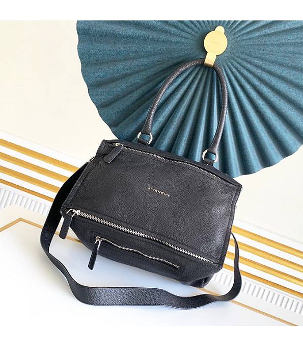 Givenchy Pandora Black Original Palm Veins Lambskin Leather 33cm Medium Handle Shoulder Bag
