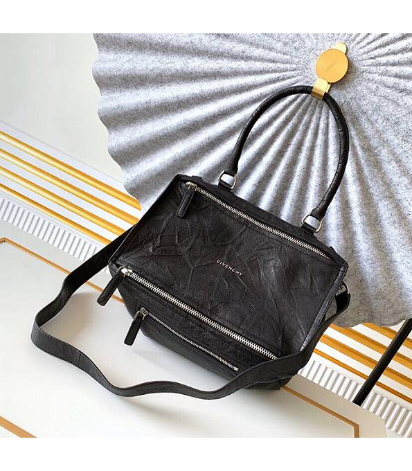 Givenchy Pandora Black Original Wrinkle Lambskin Leather 33cm Medium Handle Shoulder Bag