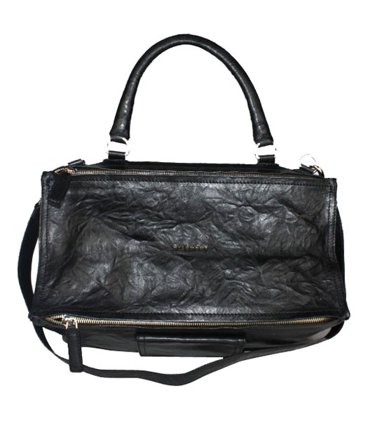 Givenchy Pandora Lambskin Leather Large Messenger Bag Black