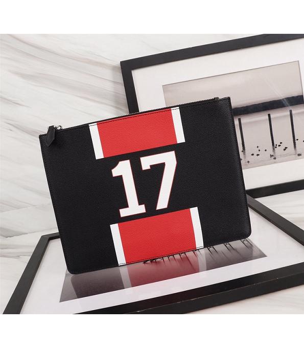 Givenchy Seventeen Black Original Real Leather Zipper Pouch