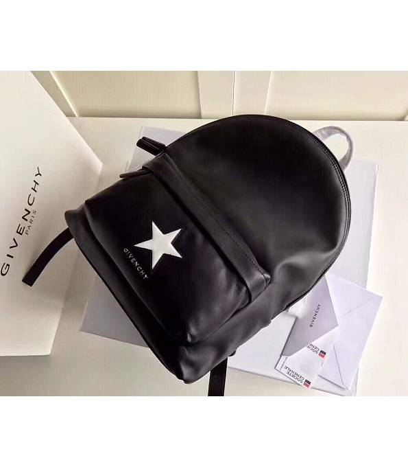 Givenchy White Star Black Original Calfskin Leather Backpack