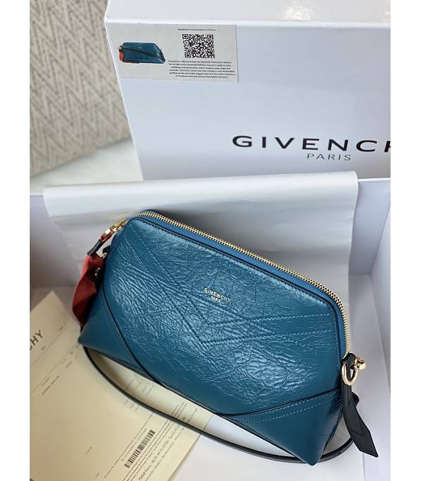 Givenchy Xbody Blue Original Oil Wax Calfskin Leather Shoulder Bag-1
