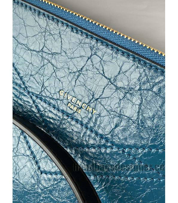 Givenchy Xbody Blue Original Oil Wax Calfskin Leather Shoulder Bag-4