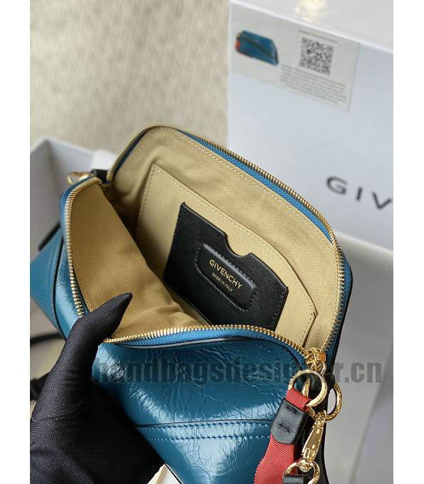 Givenchy Xbody Blue Original Oil Wax Calfskin Leather Shoulder Bag-5