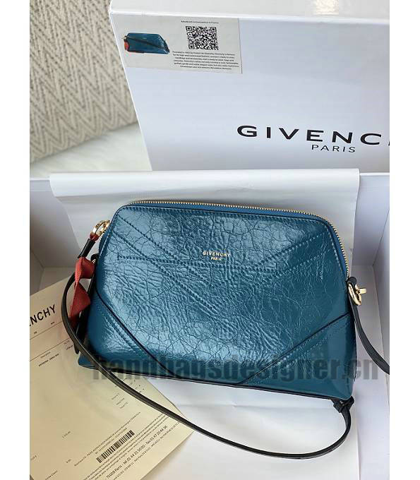 Givenchy Xbody Blue Original Oil Wax Calfskin Leather Shoulder Bag-7