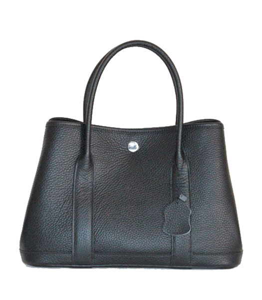 Hermes 32cm Small Garden Party Bag in Black Togo Leather