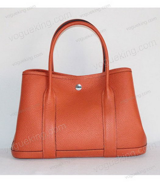 Hermes 32cm Small Garden Party Bag in Orange Togo Leather-2