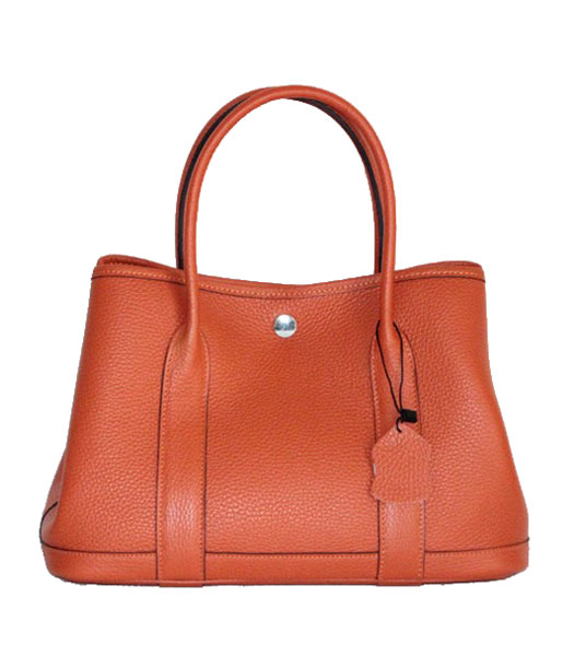 Hermes 32cm Small Garden Party Bag in Orange Togo Leather