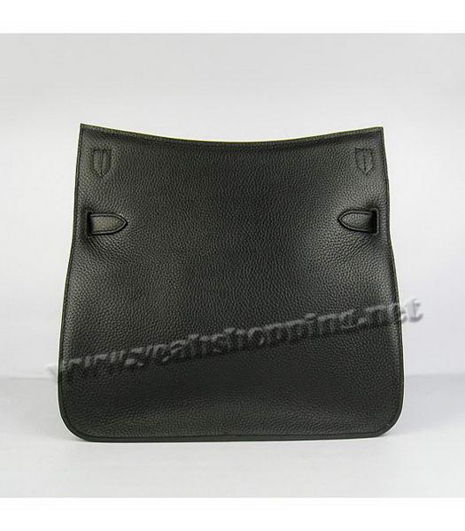 Hermes 34cm Unisex Jypsiere Togo Leather Bag Black with Silver Metal-2