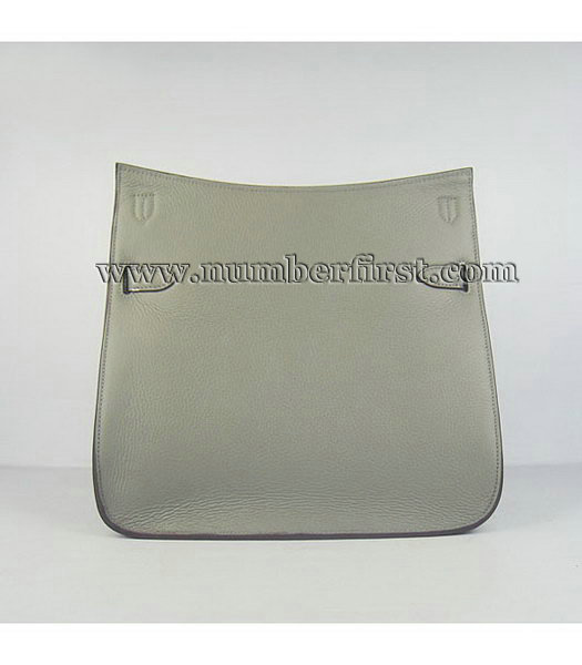 Hermes 34cm Unisex Jypsiere Togo Leather Bag Dark Grey with Golden Metal-2