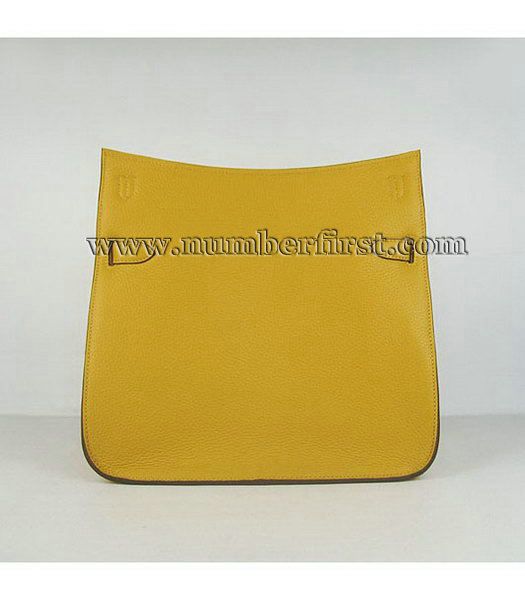 Hermes 34cm Unisex Jypsiere Togo Leather Bag Yellow with Golden Metal-2