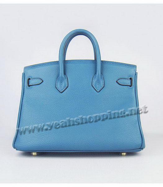 Hermes Birkin 25cm Middle Blue Togo Leather Golden Metal-2