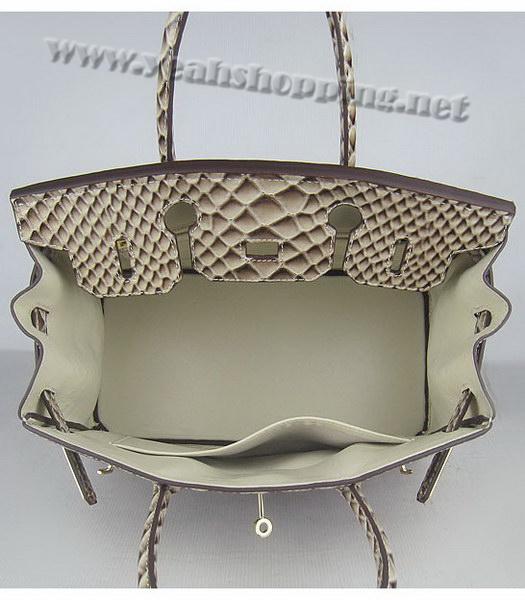 Hermes Birkin 30cm Grey Fish Veins Leather Golden Metal-6