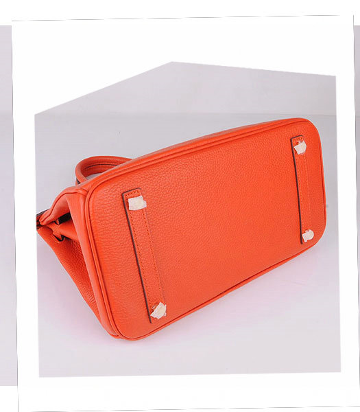 Hermes Birkin 30cm Light Orange Togo Leather Bag Golden Metal-4