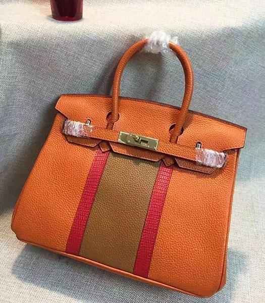 Hermes Birkin 30cm Orange Togo Leather Top Handle Bag