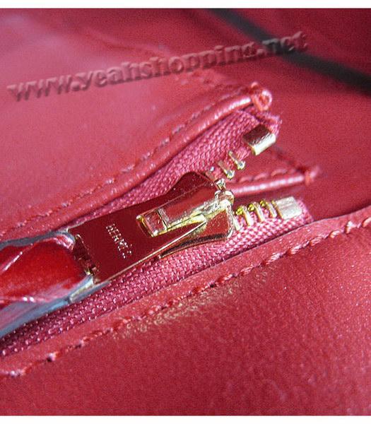 Hermes Birkin 30cm Red Fish Veins Leather Golden Metal-9