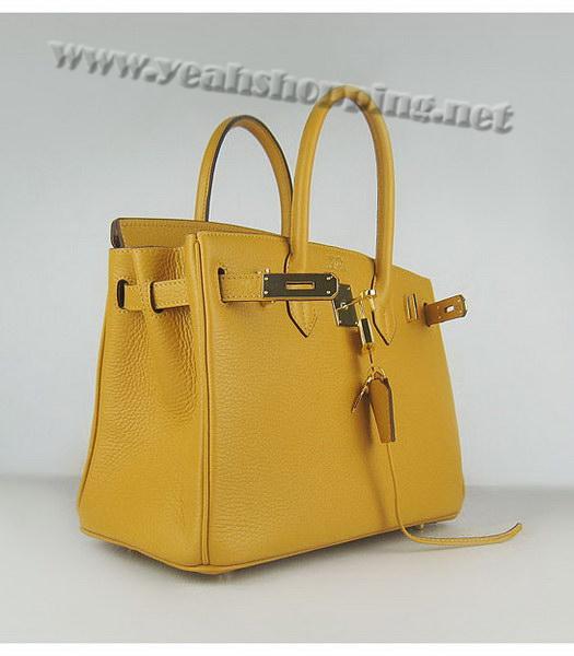 Hermes Birkin 30cm Yellow Togo Leather Golden Metal-3