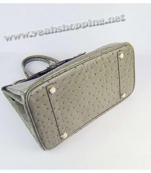 Hermes Birkin 35cm Bag Khaki Ostrich Veins Golden Metal-4