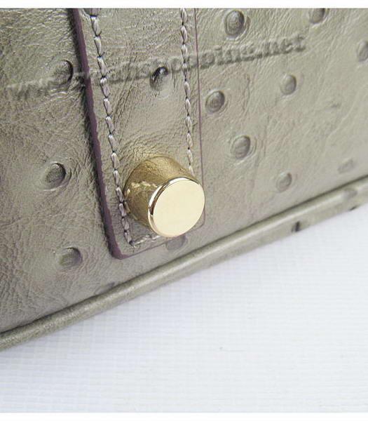Hermes Birkin 35cm Bag Khaki Ostrich Veins Golden Metal-7
