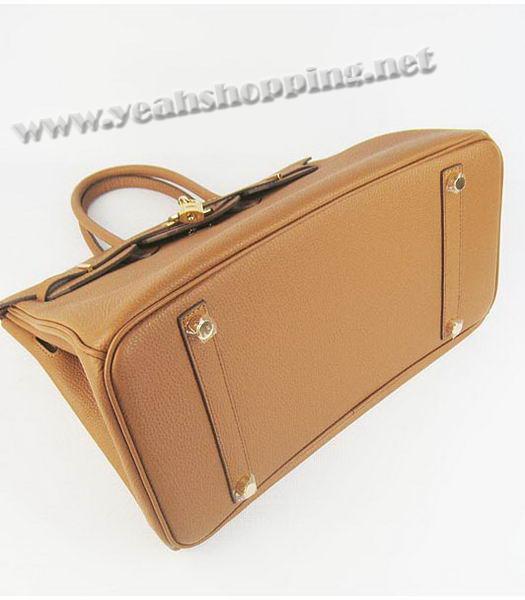 Hermes Birkin 35cm Bag Light Coffee Bovine Jugular Veins Golden Metal-3