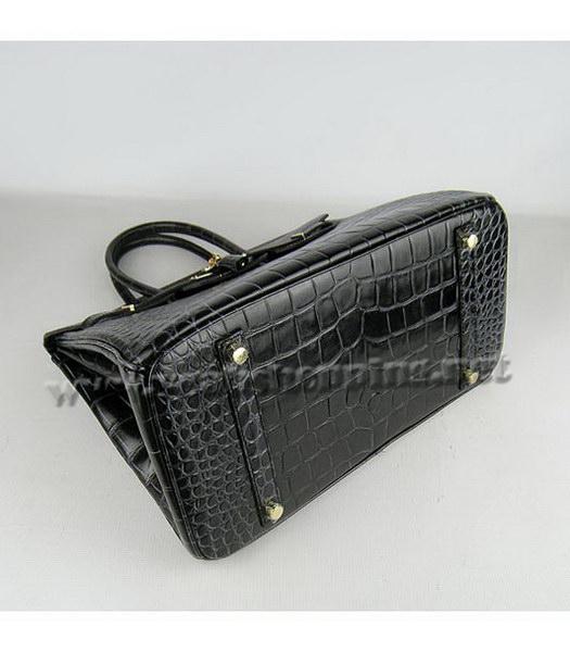 Hermes Birkin 35cm Black Croc Leather Golden Metal-3
