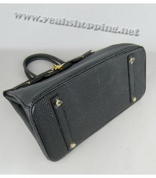 Hermes Birkin 35cm Black Pearl Veins Leather Golden Metal-4