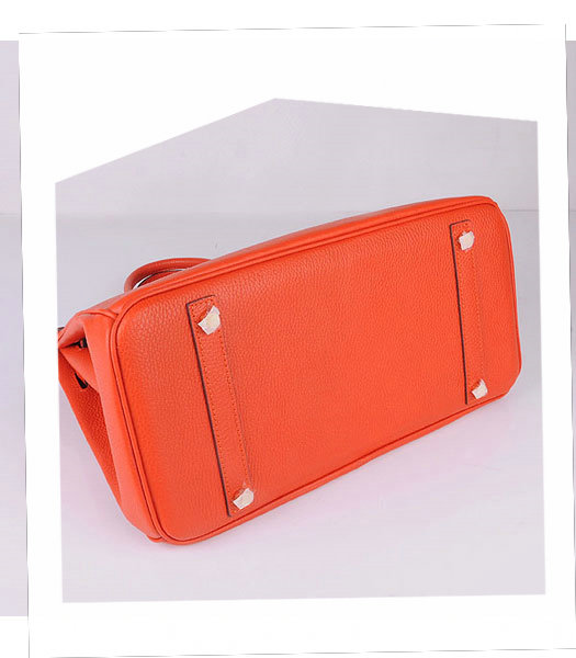 Hermes Birkin 35cm Light Orange Togo Leather Bag Golden Metal-4