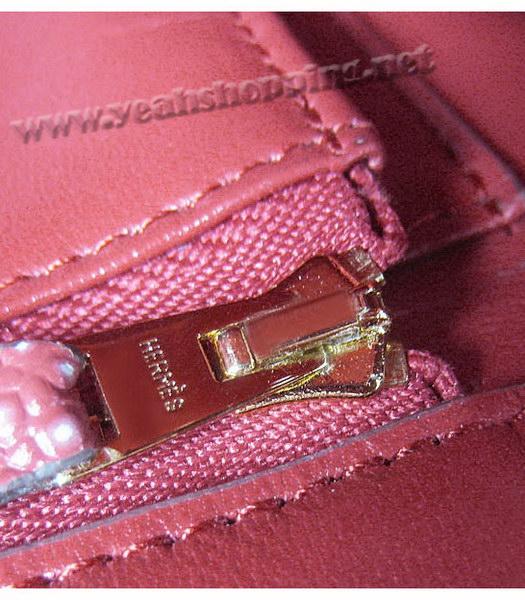 Hermes Birkin 35cm Red Pearl Veins Leather Golden Metal-9