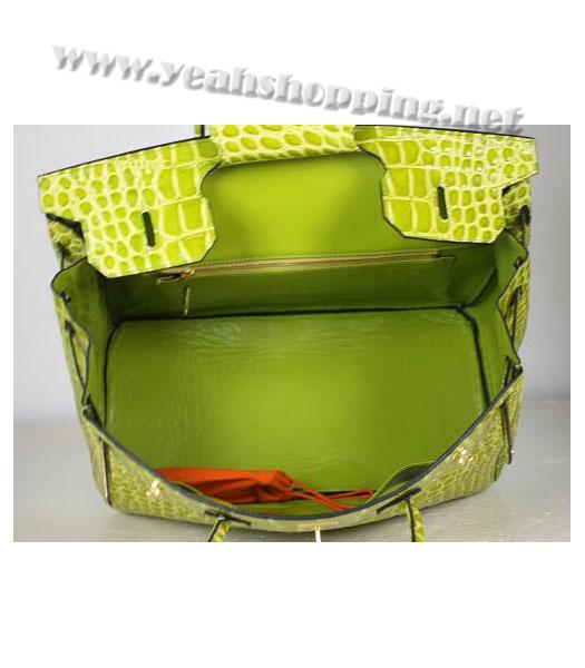 Hermes Birkin 40CM Handbag Grass Green Ccrocodile-2