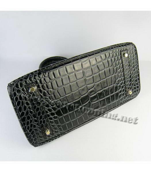 Hermes Birkin 42cm Black Croc Veins Leather Golden Metal-3