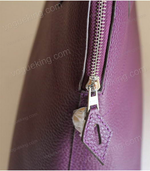 Hermes Bolide 31cm Togo Leather Small Tote Bag in Purple-4