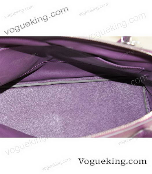 Hermes Bolide 31cm Togo Leather Small Tote Bag in Purple-6