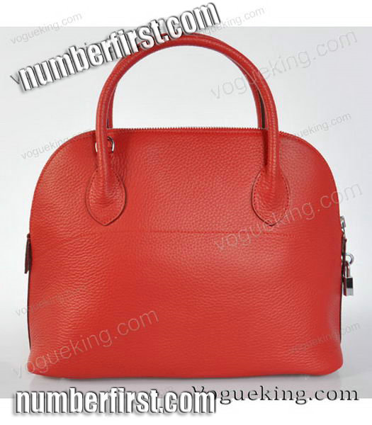 Hermes Bolide 31cm Togo Leather Small Tote Bag in Red-3
