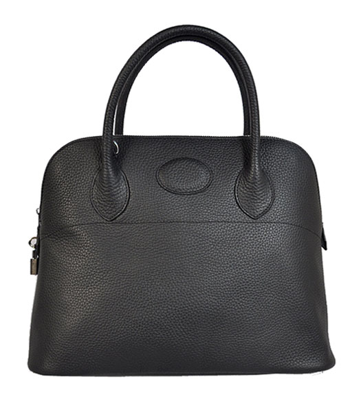 Hermes Bolide 37cm Togo Leather Tote Bag in Black
