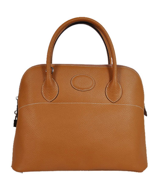 Hermes Bolide 37cm Togo Leather Tote Bag in Light Coffee