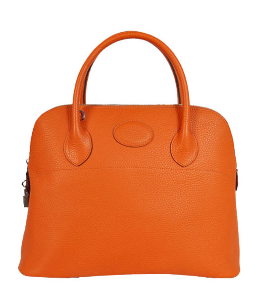 Hermes Bolide 37cm Togo Leather Tote Bag in Orange