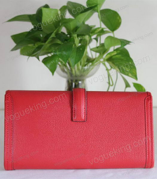 Hermes Bovine Jugular Veins Clutch Bag in Red Leather-2
