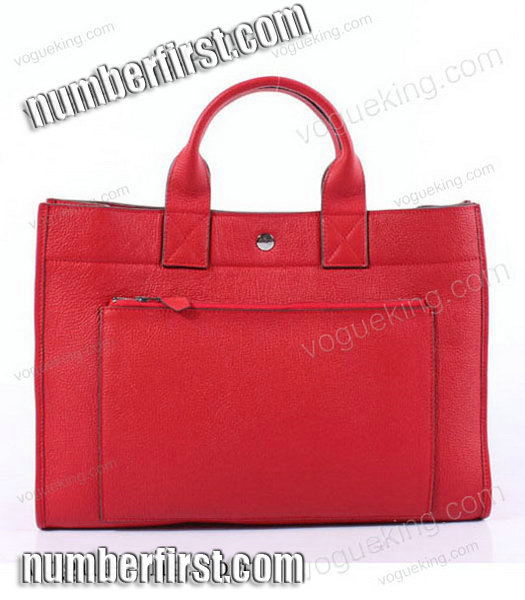 Hermes Cabag Weekender Bag Red Cowhide Leather-4