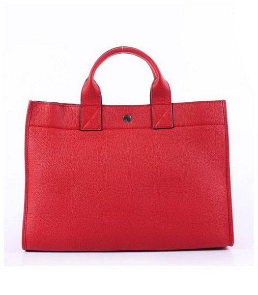 Hermes Cabag Weekender Bag Red Cowhide Leather
