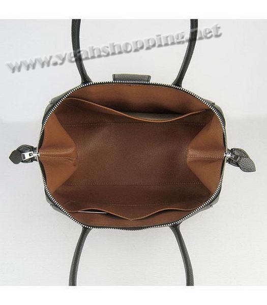 Hermes Calfskin Leather Double zipper Tote Bag Black-5