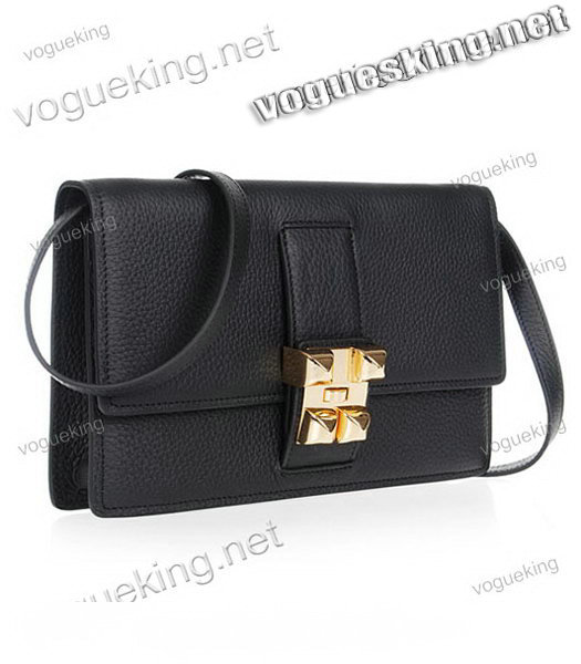 Hermes Calfskin Leather Handbag In Black-1