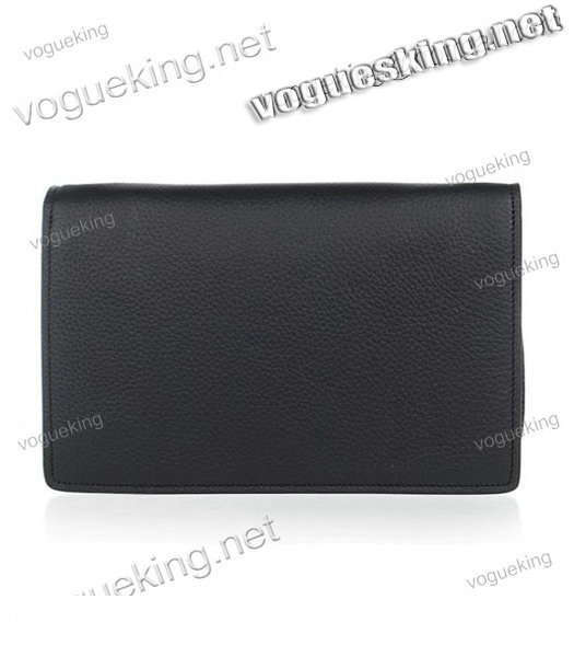 Hermes Calfskin Leather Handbag In Black-2