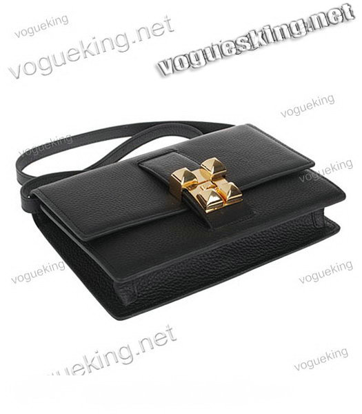 Hermes Calfskin Leather Handbag In Black-3