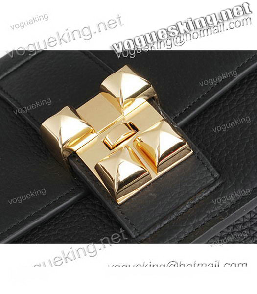 Hermes Calfskin Leather Handbag In Black-6