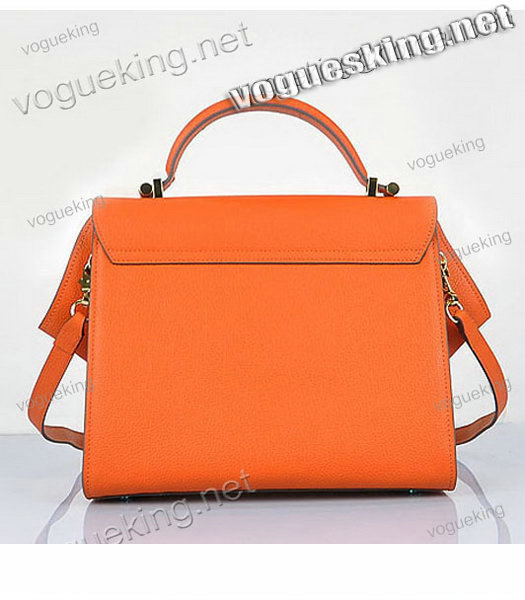 Hermes Calfskin Leather Mini Top Handle Bag Orange-2