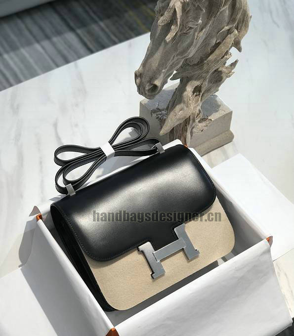 Hermes Constance 24cm Bag Black Original Box Calfskin Leather Silver Metal-4