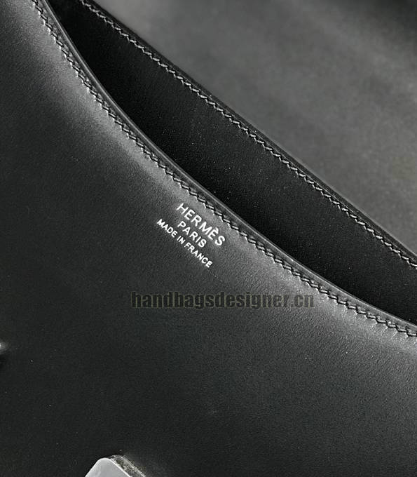 Hermes Constance 24cm Bag Black Original Box Calfskin Leather Silver Metal-6