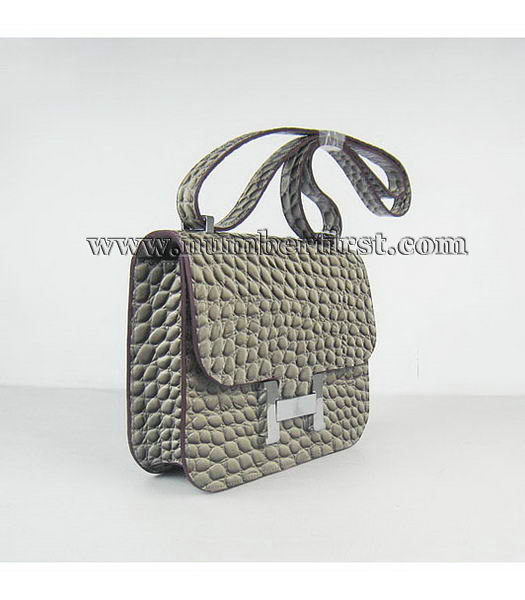 Hermes Constance Bag Silver Lock Grey Stone Veins Leather-1